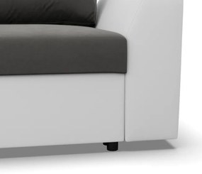 Trojmiestna rozkladacia sedačka LUGO tmavosivá / biela