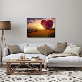 Obraz stromu v tvare srdca (70x50 cm)