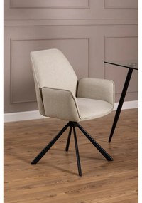 Béžové čalúnené jedálenské kreslá v súprave s podrúčkami 2 ks Glenda – Actona