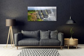 Obraz na skle Skala more príroda 125x50 cm