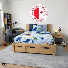 Textilná nálepka na stenu - logo "SK Slavia Praha" Veľkosť: 100 cm