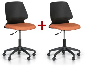 Kancelárska stolička CROOK 1+1 ZADARMO, oranžová
