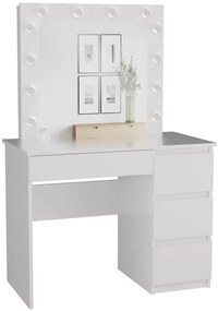 Kozmetický stolík s LED osvetlením Mijas biely