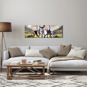 Obraz - Futbal (s hodinami) (90x30 cm)
