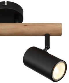 Globo 57913-2 - Bodové svietidlo HERTI 2xGU10/5W/230V drevo/kov