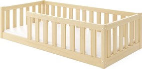 Detská posteľ BELLA SIMA 160x80 Montessori z masívu – prírodná borovica