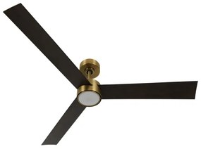 Lucci air 21610549- LED Stmievateľný ventilátor CLIMATE 12W/230V wenge/zlatá + DO