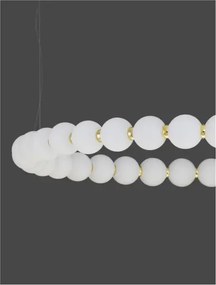 LED luster Perla 80 zlaté s diaľkovým ovládaním