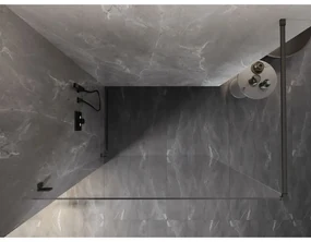 Mexen Lunar sprchová stena ľavá 80 x 200 cm, 8mm číre sklo, brúsený grafit, 830-080-000-66-00-L