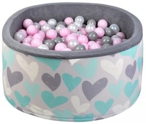 Iso Trade Suchý bazén s loptičkami IsoTrade - srdiečka