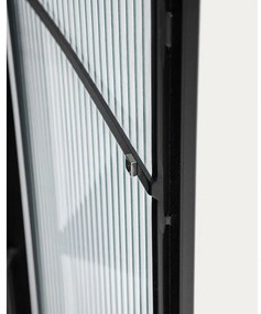 Čierna oceľová vitrína 70x143x41 cm Trixie – Kave Home