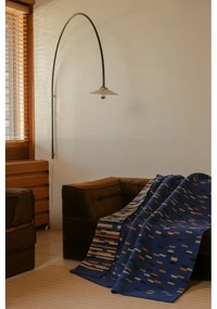Vlnená deka Yllätys 130x180, modro-škoricovo-hnedá