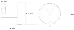 Sapho Sapho, X-ROUND GOLD dvojháčik, zlato mat, XR202GB