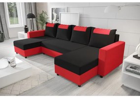Rozkladacia sedačka do U SANVI - červená / čierna