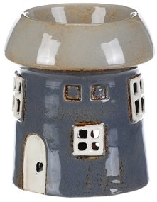 Aróma lampa Domček sivá, keramika, 11 x 11 x 13 cm