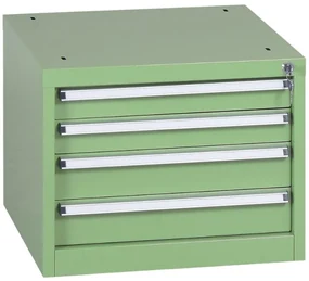 Závesný dielenský box na náradie k pracovným stolom do dielne GL, 4 zásuvky, 565 x 580 x 450 mm