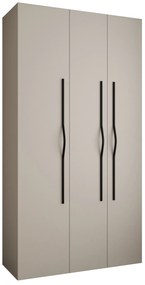 Šatníková skriňa 130 cm Carmela 50-2 (kašmír + čierna). Akcia -20%. Vlastná spoľahlivá doprava až k Vám domov. 1126735