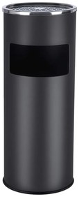 Stojanový popolník s odpadkovým košom SMOKE, 60,5x24,5cm, čierna SongmicsHome