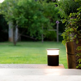 Moderná vonkajšia lampa tmavosivá 12 cm vrátane LED - Bar