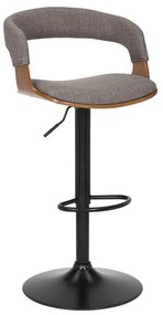 Retro barová stolička MANHATTAN, šedá, textúra, jaseň