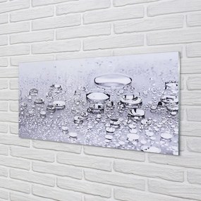 Obraz na skle Vodné kvapky makro 100x50 cm
