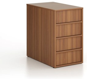 Kancelársky prístavný kontajner FRAME, 428 x 763 x 721 mm, orech
