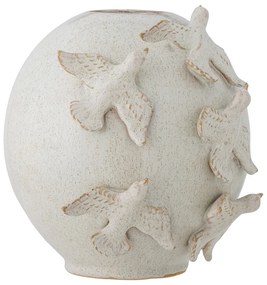 Krémová váza z kameniny (výška 25 cm) Abira – Bloomingville