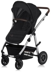 Lionelo - Kombinovaný kočík 3 v 1 AMBER Black Silver