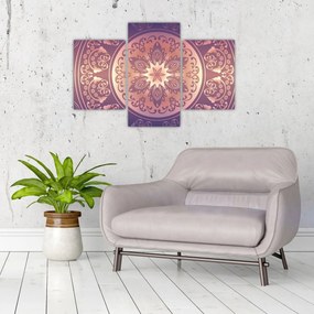 Obraz - Mandala na fialovom gradiente (90x60 cm)