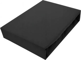 ECOMATRACE Úpletové prestieradlo Jersey čierna Rozmery 160x200
