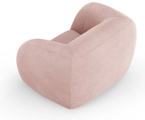 Svetloružové kreslo z textílie buklé Essen – Cosmopolitan Design