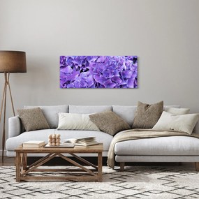 Obraz fialových kvetov (120x50 cm)