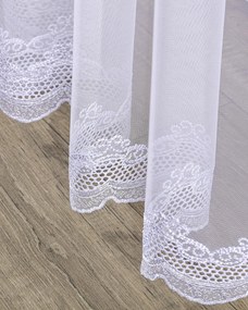 Záclona so systémom FLEX (jednoduché spony flex) farba produktu biela látka polopriehľadný, zapletaná, vzorované