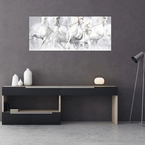 Obraz - Ilustrácie závodných koní (120x50 cm)