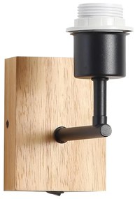 Brilagi - Nástenná lampa NUBILA WOOD 1xE27/25W/230V dub/čierna