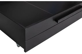 Čierna zásuvka pod posteľ 90x200 cm Dennis – WOOOD