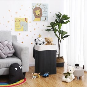 Kôš na bielizeň Donna Black 60x40x30 cm