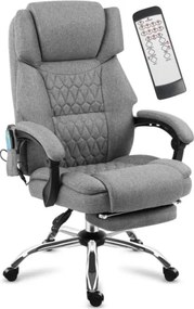 Masážne kancelárske kreslo Boss 6.0 sivé