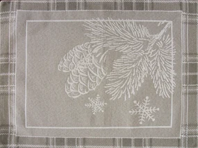 VIANOČNÉ PRESTIERANIE NA STÔL HOLLY 35X45 CM VZOROVANÁ