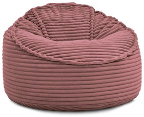 Ružový menčestrový sedací vak Socrate – Bobochic Paris