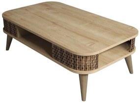 Dizajnový konferenčný stolík Baina 105 cm vzor dub