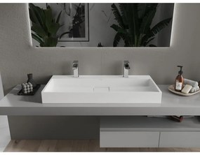 Mexen Ava, umývadlo na dosku z konglomerátu 2/O 100 x 46 cm, biela, 23011002