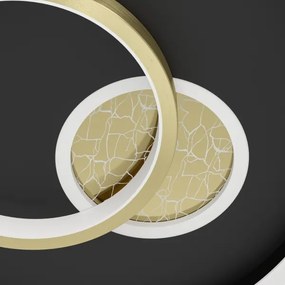 Eglo 901244 - LED Stropné svietidlo TIRIOLO 1xLED/14W/230V+1xLED/8,5W čierna/zlatá