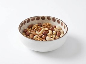 Plastová miska KOKO 13 cm, hnedo-biela