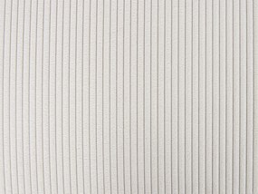 Menčestrový taburet krémová biela LUNGO Beliani