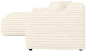 Krémová menčestrová rohová pohovka (ľavý roh/s leňoškou) Martin – Ropez