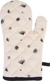 Béžová bavlnená chňapka s kvetinami Flora And Fauna - 18*30 cm