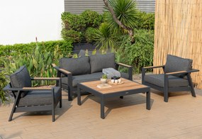 Záhradný hliníkový nábytok PALAU 2 so štvorcovým stolom