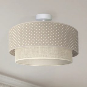 Brilagi-LED Prisadený luster BOHO BOBO 1xE27/60W/230V priemer 40 cm bodky béžová/krémová.