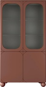 Štvordverová vitrína Sonatia II 100 cm - burgund